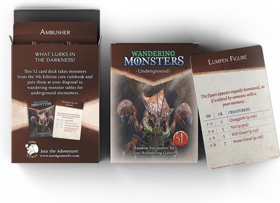 Thumbnail van een extra afbeelding van het spel Wandering Monsters - Underground (D&D 5th edition)