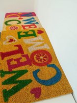 Deurmat - roze - geel - wit - 3 stuks
