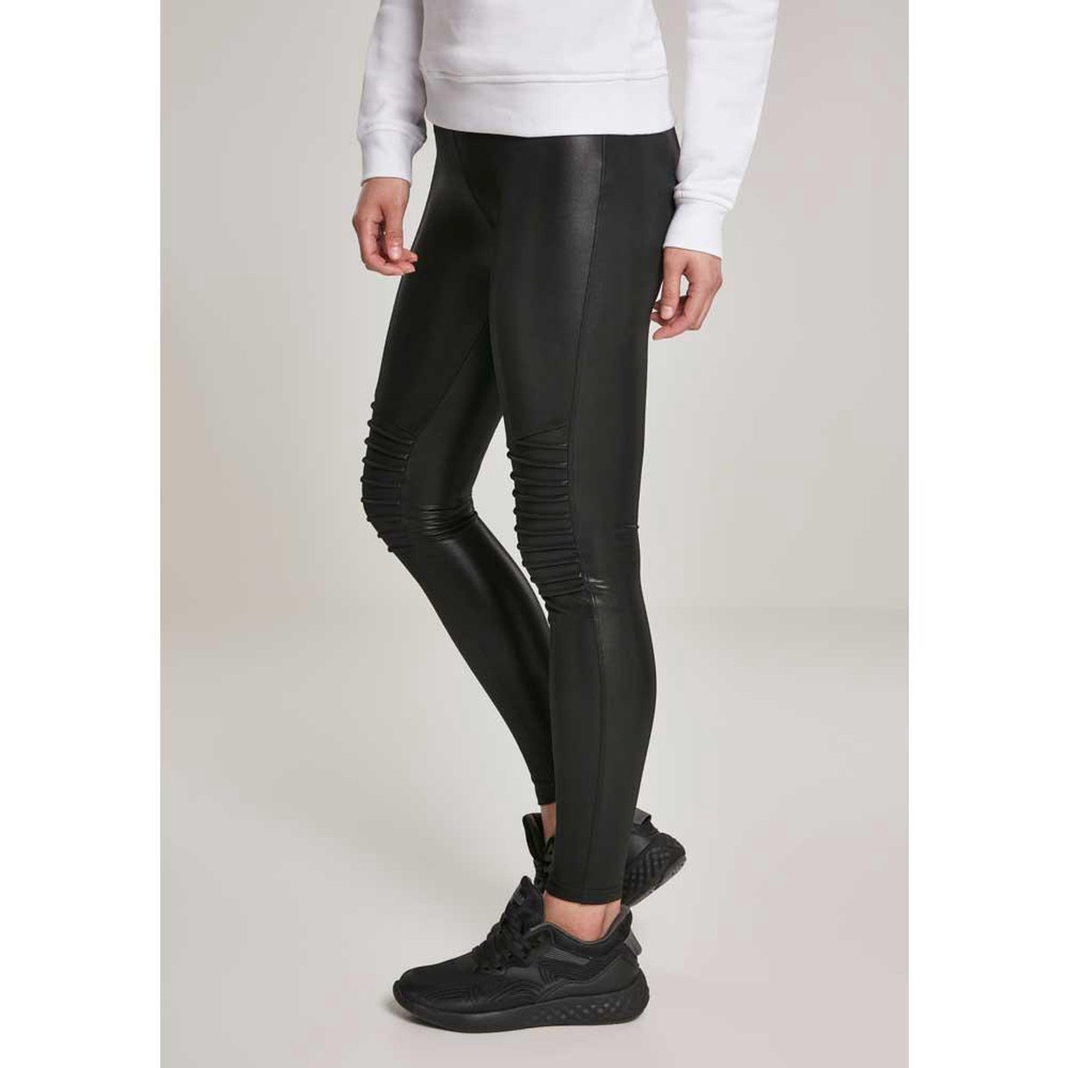 Faux Leather Biker Zwart 