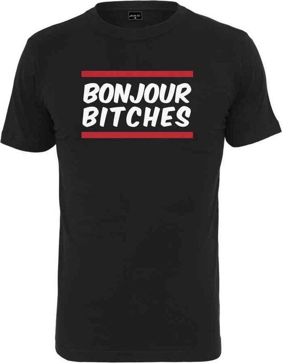 Mister Tee Bonjour Heren T-shirt XL Zwart