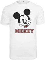 Disney Mickey Mouse Heren Tshirt -L- Mickey College Wit