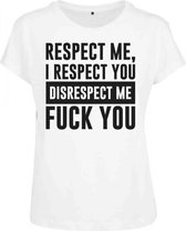 Urban Classics Dames Tshirt -XS- Respect Me Wit