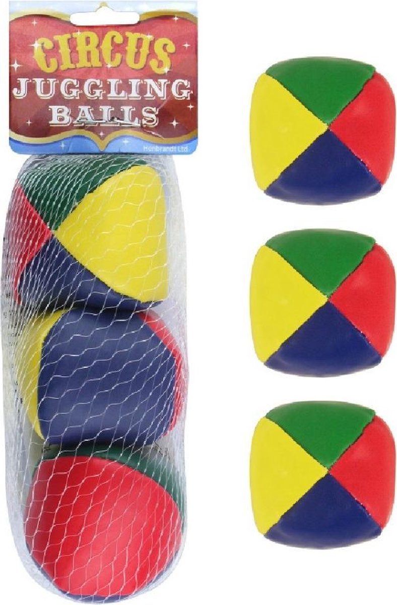 Jongleerballen set 3 in koker - groot