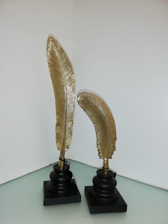 2 decoratieve gouden veren | bol.com