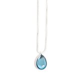 A&C - Ketting - Glass Drop Blue Klein