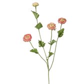 Viv! Home Luxuries Ranonkel mini - 2 stuks - zijden bloem - roze - topkwaliteit