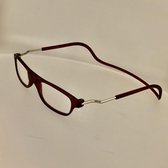 Magnetische leesbril - rood - sterkte +3,00