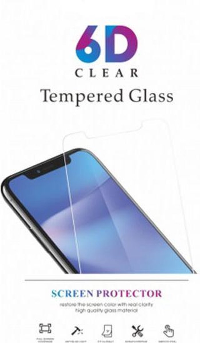 GSM-Basix Tempered Glass 6D voor Samsung Galaxy A71 Transparant