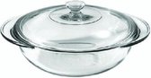 Glazen casserole ovenschaal met deksel 2L