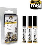 Mig - Oilbrusher Light Fading Set 3 St. (Mig7506) - modelbouwsets, hobbybouwspeelgoed voor kinderen, modelverf en accessoires