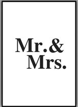 Poster met Tekst "Mr. & Mrs." - A3 Poster 29x42cm