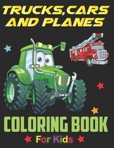 Trucks, Planes and Cars Coloring Book