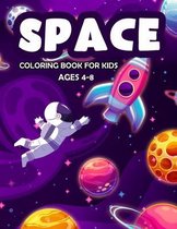 Space Coloring Book For Kids Ages 4-8