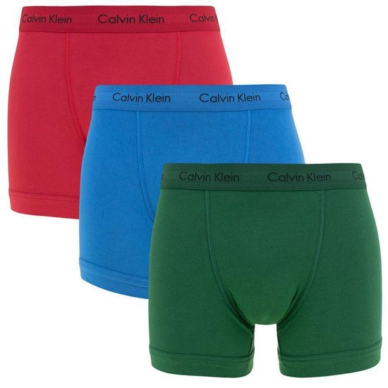 Calvin Klein - Heren - 3-Pack Trunk Boxershorts - Multicolor - L