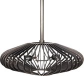 Clayre & Eef Hanglamp Ø 54*23 cm E27/max 2*40W Grijs Ijzer Ovaal Hanglamp Eettafel