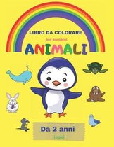 Animali libro da colorare per bambini da 2 anni in poi