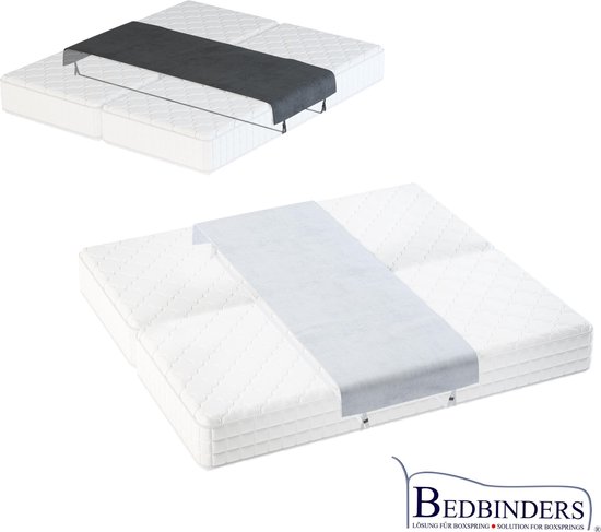Bedbinder Wit | AllSize | 460cm x 50cm - 299gr | Stopt het Schuiven van uw Matrassen en vermindert de Geul in het Midden van uw Bed