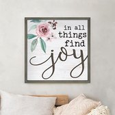 Wandbord In all things find joy