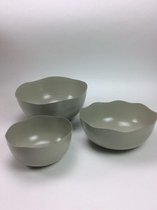 - bowl | grey | set of 3 - grijs -