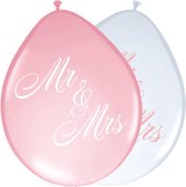Folat - Ballonnen - Huwelijk - Mr. & Mrs. - 8st. - 30cm
