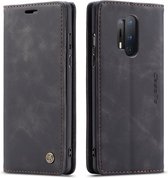 CaseMe - OnePlus 8 Pro hoesje - Wallet Book Case - Magneetsluiting - Zwart