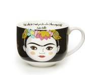 Kikkerland Mok - In een design van Frida Kahlo - Geschikt voor koffie / thee/ soep - 0,4L