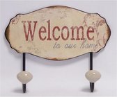 Vintage Welcome To Our Home 18,5x23,5 cm kapstok