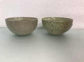Schaaltjes aardewerk vintage (2 stuks)