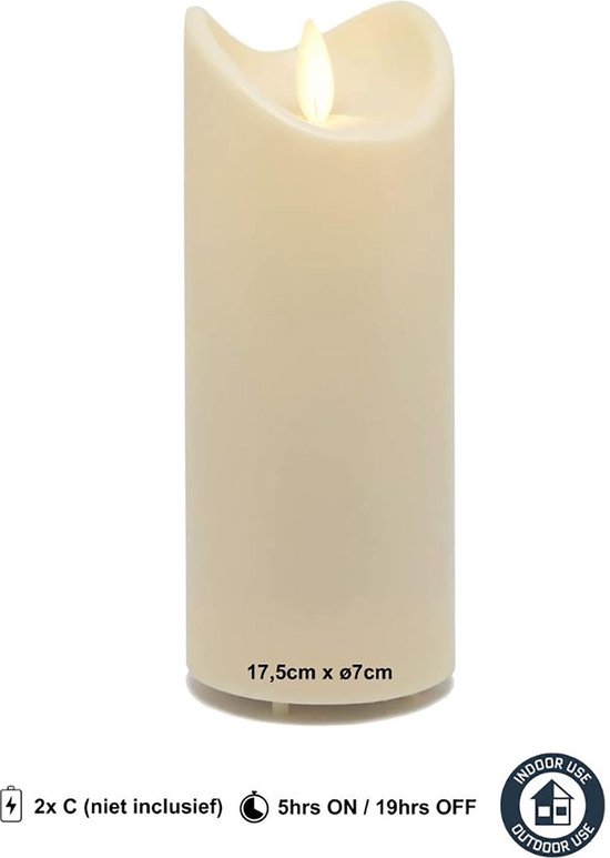 Movinflame LED kaars voor buiten 17,5cm | bol.com