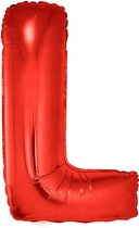 Grote folie ballon letter L Rood