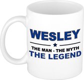 Wesley The man, The myth the legend cadeau koffie mok / thee beker 300 ml