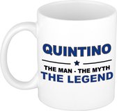 Quintino The man, The myth the legend cadeau koffie mok / thee beker 300 ml