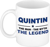Quintin The man, The myth the legend cadeau koffie mok / thee beker 300 ml