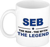 Seb The man, The myth the legend cadeau koffie mok / thee beker 300 ml