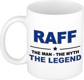 Raff The man, The myth the legend cadeau koffie mok / thee beker 300 ml
