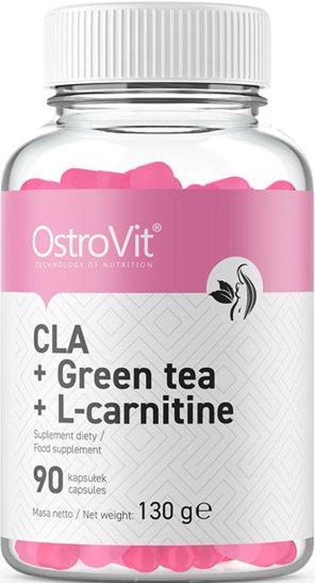 L-CARNITINE + GROENE THEE + CLA 90 Tabletten OstroVit + GRATIS Pill Box