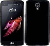 LG X Screen smartphone hoesje tpu siliconen case zwart