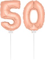 Folie Ballon Rosé Goud "50" 36CM