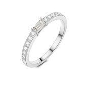 Twice As Nice Ring in zilver, baguette zircon, petits zircons  58