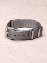 Premium Seatbelt NATO strap grijs – Nylon horlogeband – 22mm