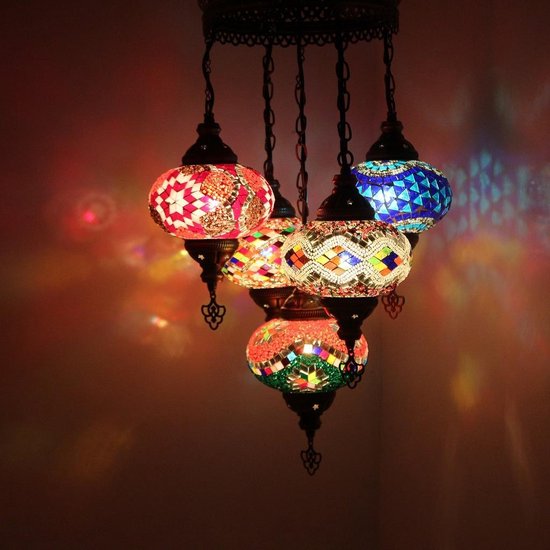 Lampe turque - Lampe suspendue - Lampe mosaïque - Lampe marocaine - Lampe  orientale -... | bol.com