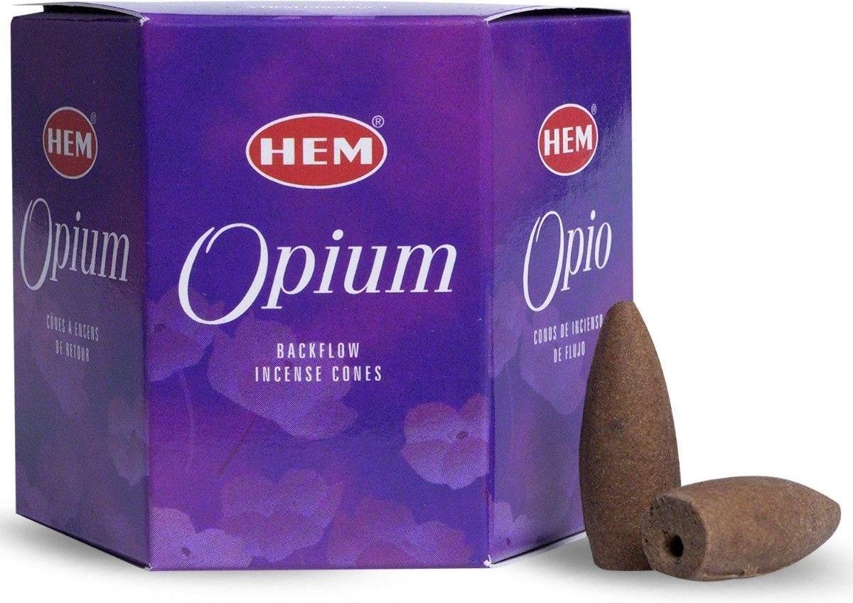 HEM Backflow Wierook Kegels Opium (12 kegels)