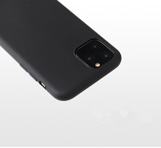 Groot Locomotief routine Apple iPhone 11 Pro mat zwart Siliconen hoesje / achterkant / Back Cover  TPU – 1,5 mm... | bol.com