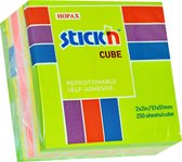 Stick'n Kleine Kubus - 50x50mm, neon/pastel mix groen, 250 sticky notes