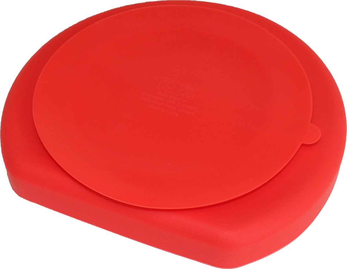 Antislip silicone 3D kinder placemat Plate Rood Kinderplacemat