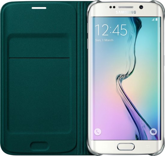 Samsung Flip Wallet Galaxy S6 edge - Groen | bol.com