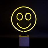 Locomocean-neon op betonnen standaard-smiley