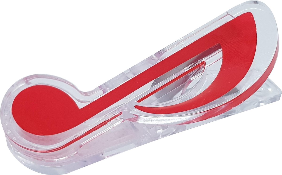 Papierklem-Muziek Klem-Paperclip-Muzieknoot-Rood