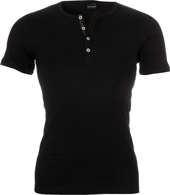 bol.com | Schiesser Retro Rib T-shirt - zwart - Maat: XXL