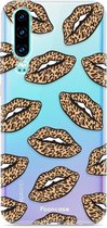 Huawei P30 hoesje TPU Soft Case - Back Cover - Rebell Leopard Lips (leopard lippen)